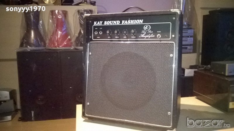 kay solid state amplifier-made in gdr-голямо кубе-внос швеицария, снимка 1