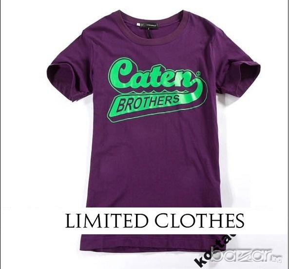 DSQUARED D2 PURPLE CATEN BROTHERS PRINT Мъжка Тениска size M, снимка 1