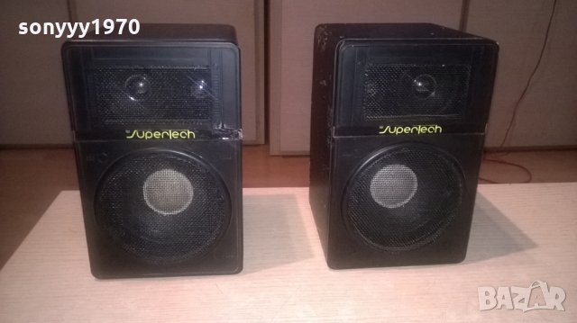 supertech 2x100w/4ohm-2бр метални тонколони-внос швеицария, снимка 2 - Тонколони - 24980985