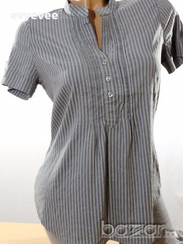 Дамска сива риза с къс ръкав, снимка 5 - Ризи - 14103146