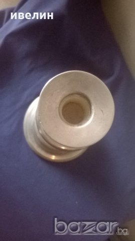 стар метален свещник, снимка 2 - Антикварни и старинни предмети - 20295048