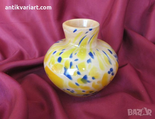 Старо Морано Кристално Стъкло Ваза, снимка 1