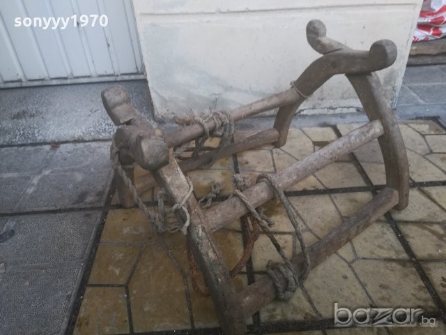 АНТИК-самар+стреме-ретро колекция-дърво и метал-антика-60х40х40см, снимка 8 - Антикварни и старинни предмети - 20958746