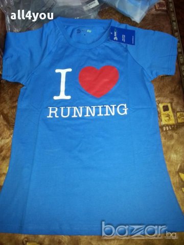 Нова с етикет тениска I LOVE RUNNING, снимка 2 - Тениски - 15182604