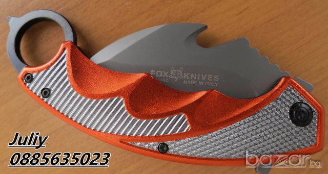 Сгъваем нож /карамбит/  FOX F91 , снимка 18 - Ножове - 18017914