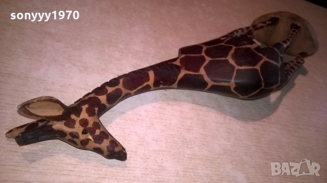 жираф-46х13х8см-дървен-внос швеицария, снимка 7 - Колекции - 26170918
