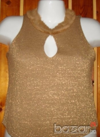 Официален парти потник с пухче, M , снимка 3 - Потници - 18368462