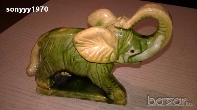 Керамичен слон-14/12/5см-внос швеицария, снимка 10 - Антикварни и старинни предмети - 15840792