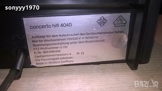 telefunken concerto hifi 4040-stereo-внос швеицария, снимка 15 - Ресийвъри, усилватели, смесителни пултове - 22146581