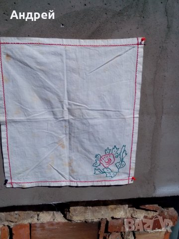 Стара бродирана покривка #15, снимка 3 - Антикварни и старинни предмети - 24739024