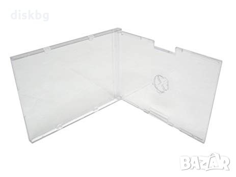 Mini CD case 5mm clear за 1cd визитка - нови прозрачни кутии
