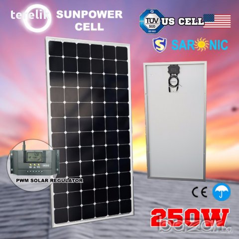Нови Соларен панел 100W 150W 250W контролер solaren panel poly crystal, снимка 9 - Друга електроника - 17878760