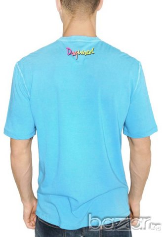 DSQUARED D2 SKY BLUE PRINTED Мъжка Тениска size L, снимка 2 - Тениски - 6988068