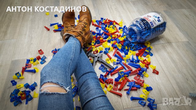 Комплект изравнители за плочки СВП, основа 2 мм 500 бр. + клин 200 бр. + клещи, снимка 11 - Облицовки - 25525178