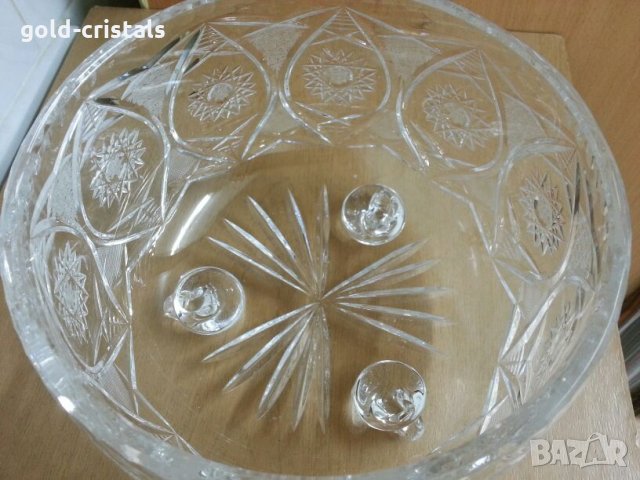  кристална купа фруктиера, снимка 4 - Антикварни и старинни предмети - 22286963