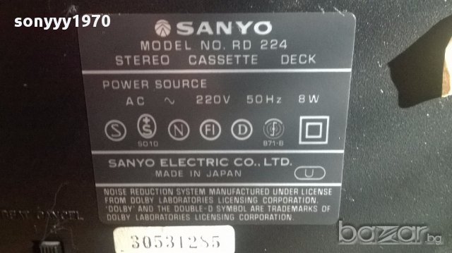 Sanyo tuner+deck+amplifier-japan-здрав-внос швеицария, снимка 10 - Ресийвъри, усилватели, смесителни пултове - 13854797