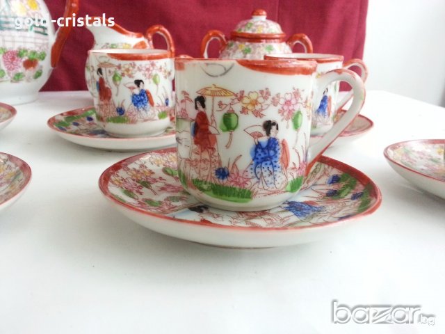 сервиз за кафе японски  фин порцелан , снимка 5 - Антикварни и старинни предмети - 19581564