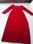 Червена рокля копринено кадифе + подарък, снимка 2