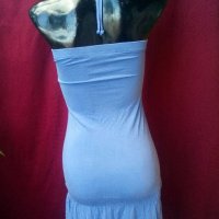 Светло лилава рокля бюстие от трико М, снимка 3 - Рокли - 18734680