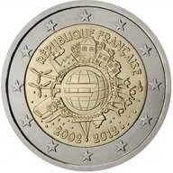 2 Евро монети (възпоменателни) емитирани 2012г(10-та годишнина от въвеждането на еврото), снимка 10 - Нумизматика и бонистика - 16027773