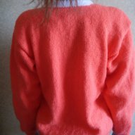 Ръчно плетена оранжева блузка, снимка 3 - Блузи с дълъг ръкав и пуловери - 15347523