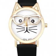 * ПРОМО 50% намаление * Дамски Часовник "Cute Cat", снимка 1 - Дамски - 16674817