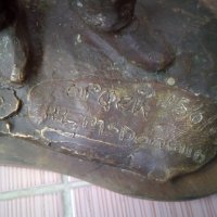 Бронзова скулптура статуетка Орфей подписана, снимка 2 - Антикварни и старинни предмети - 26129419