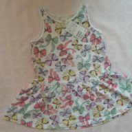 18-24м 92см Рокля за лятото H&M  Материя - памук Цвят - бяла с панделки нова, подходяща за подарък, снимка 2 - Бебешки рокли - 11946864