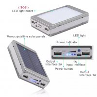 Соларна външна батерия power bank 60000mah с led фенер телефон iphone , снимка 4 - Външни батерии - 26001464