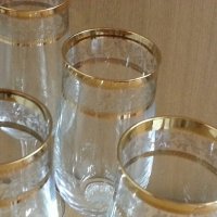 кристални чаши с златен кант , снимка 9 - Сервизи - 22180312