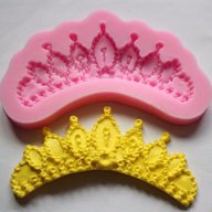 остри върхове диадема корона кралица силиконова форма за украса торта фондан тесто декорация молд, снимка 1 - Форми - 17192550