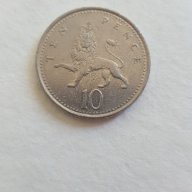 Монета От 10 Английски Пенса От 2003г. / 2003 10 UK Pence Coin KM# 989 Sp# 4650, снимка 1 - Нумизматика и бонистика - 15879771