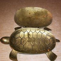 антика костенурка-ретро колекция-мед/месинг-внос франция, снимка 1 - Колекции - 21303331