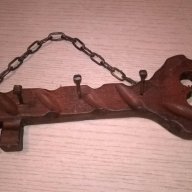 Поставка за ключове-дърво/метал-28х8см-внос швеицария, снимка 3 - Антикварни и старинни предмети - 16788869