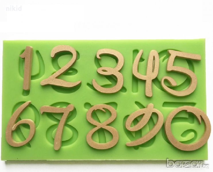Големи числа цифри стил Дисни силиконов молд форма за декорация торта фондан шоколад и др, снимка 1