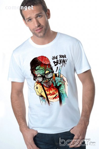 New! Уникална дизайнерска тениска Use Your Brain! Бъди различен, поръчай модел с твоя снимка!, снимка 1