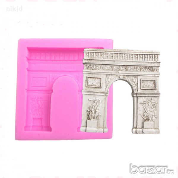 Триумфална арка паметник силиконов молд форма декорация и украса торта фондан бисквитки, снимка 1