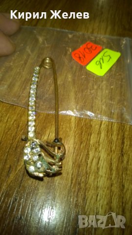 Стара игла брошка -157 бронз фиба, снимка 2 - Колекции - 23970649