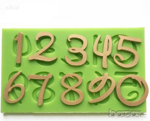 Големи числа цифри стил Дисни силиконов молд форма за декорация торта фондан шоколад и др, снимка 1 - Форми - 19041058