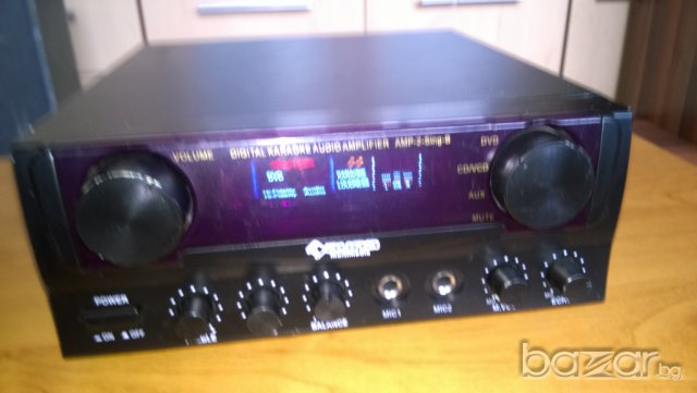 auna multimedia amp-2 sing-2 digital karaoke audio amplifier-швеицария, снимка 9 - Ресийвъри, усилватели, смесителни пултове - 7929436