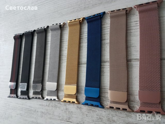 Milanese Apple Watch метални каишки за Watch Ultra 49mm 45mm 44mm 42mm 41mm 40mm 38, снимка 2 - Каишки за часовници - 22499864