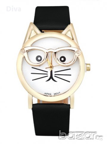 * ПРОМО 50% намаление * Дамски Часовник "Cute Cat", снимка 1 - Дамски - 16674817