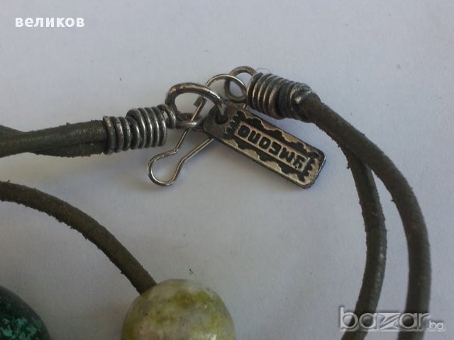  красива огърлица ЧИЧИНИЦА индианско изкуство естествена кожа, снимка 8 - Колиета, медальони, синджири - 13487957