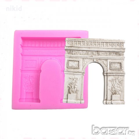 Триумфална арка паметник силиконов молд форма декорация и украса торта фондан бисквитки