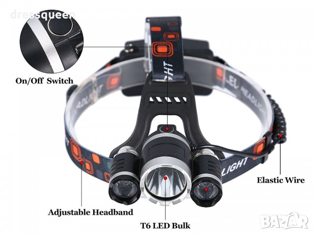 1868 Челник с 3диода1хT6 =2xCREE XPE, снимка 7 - Друга електроника - 23453020