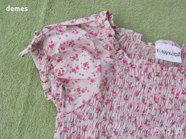 Блузка за момиче с буфан ръкав, размер 110, снимка 2 - Детски Блузи и туники - 21888099