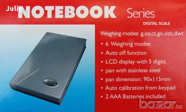 Електронна везна /0.01гр-500гр/- Notebook, снимка 6 - Везни - 9740553