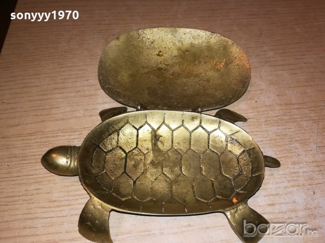 антика костенурка-ретро колекция-мед/месинг-внос франция
