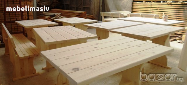  ОБЗАВЕЖДАНЕ ЗА ЗАВЕДЕНИЯ-ДЪРВЕНИ МАСИ И ПЕЙКИ, снимка 7 - Обзавеждане за заведение - 17306432