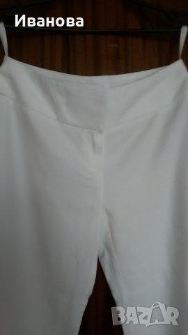 Нов бял панталон + подарък перлена гривна, снимка 10 - Панталони - 25179546